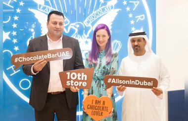Alison Nelson, in Dubai to celebrate the opening of the tenth Chocolate Bar branch in the UAE