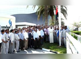 Imdaad commemorates Flag Day by  hoisting UAE flag at its Jebel Ali office