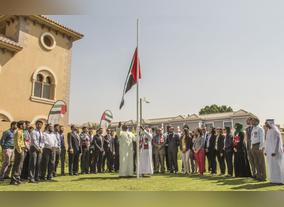 Falconcity of Wonders answers H.H. Sheikh Mohammeds call to proudly raise national colors as one in celebration of UAE Flag Day 