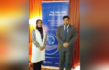 HBMSU Emirati PHD learners present research at 26th ICDE World Conference in South Africa