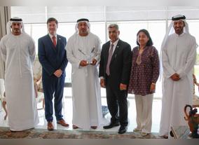 His Highness Dr Sheikh Sultan Bin Khalifa Bin Zayed Al Nahyan receives prestigious Alumni Achievement Award from the University of Salford, UAE