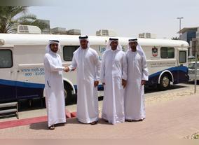 HH Sheikh Mohammed bin Sultan bin Khalifa Al Nahyan donates blood at Canon Middle Easts blood donation campaign 