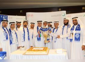 DEWA celebrates with Al Nasr Club its winning of Presidents Cup