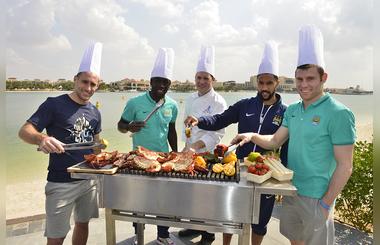 Manchester City Football Stars Learn To Barbecue Like A Pro