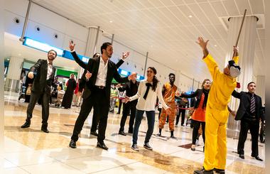 Flash mob of singers welcomes visitors at Dubai International Airport