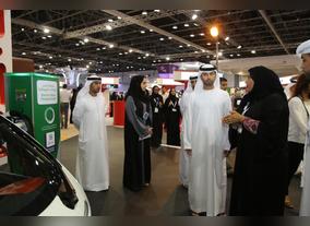 HH Sheikh Mansour bin Mohammed bin Rashid Al Maktoum & Minister of Energy review DEWAs smart initiatives at GITEX 2014