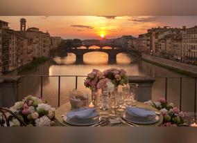 Four seasons hotel firenze presents a unique dining experience on the one and only open terrace of ponte vecchio