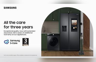 Samsung introduces 3-year warranty on select home appliances, guaranteeing long-lasting performance and peace of mind