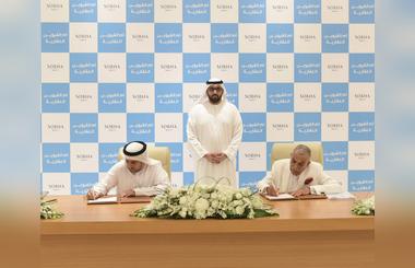 Rashid bin Saud Al Mualla Witnesses the Signing of a Partnership Agreement Between Umm Al Quwain Properties and Sobha Realty for Luxury Real Estate Project on Al Siniya Island