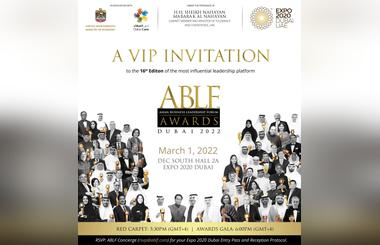 Top Global Asian Leaders to Meet at the Expo 2020 Dubai for the 16th Edition of the ABLF Awards