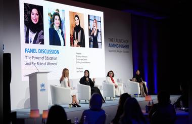 UNHCR Launches the Aiming Higher Education Fundraising Platform on International Womens Day in the UAE