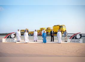 Sheikh Hamdan bin Zayed inaugurates track laying works across Al Dhafrah region 