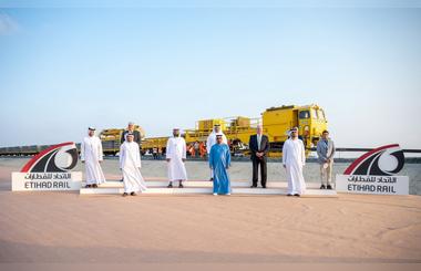 Sheikh Hamdan bin Zayed inaugurates track laying works across Al Dhafrah region 