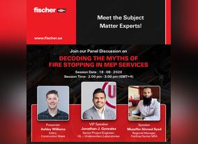 A free to join knowledge-sharing panel discussion on Decoding the  myths of fire stopping in MEP services.