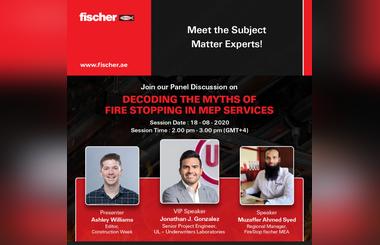 A free to join knowledge-sharing panel discussion on Decoding the  myths of fire stopping in MEP services.