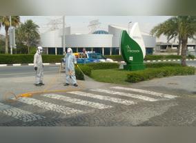 Disinfection Drive Supplementing Has Been Rolled Out In Dubai Investments Park As Dubai Municipality Sterilization Initiatives