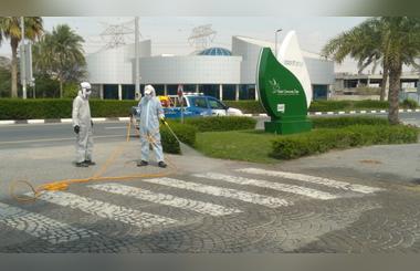 Disinfection Drive Supplementing Has Been Rolled Out In Dubai Investments Park As Dubai Municipality Sterilization Initiatives