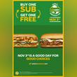 SUBWAY UAE TO OFFER FREE SUBS TO COMMEMORATE WORLD SANDWICH DAY ON NOVEMBER 3rd, 2019