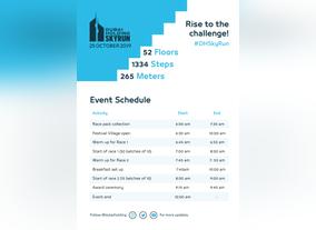 Media Invite: Dubai Holding SkyRun 2019 Race Date: Friday 25 October 2019