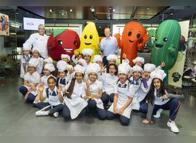 How Healthy Food Works explained for Kids in the United Arab Emirates on International Chefs Day by Nestle Professional & World chefs
