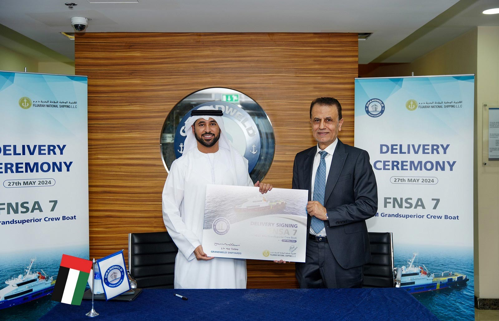 Grandweld Shipyards Delivers Advanced FNSA 7 Vessel to Fujairah National Shipping LLC, Boosting Regional Maritime Industry