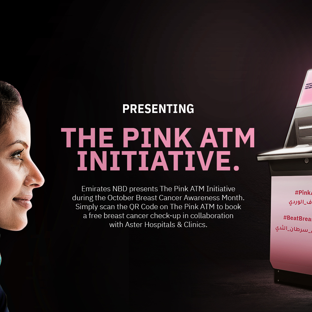 Emirates NBD Partners with Aster Hospitals to Launch Breast Cancer Awareness Initiative with ‘Pink ATM’